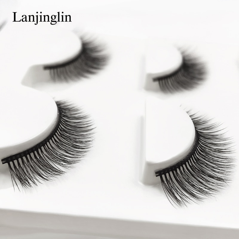 New 3 pairs natural false eyelashes fake lashes long makeup 3d mink lashes extension eyelash mink eyelashes for beauty #X11