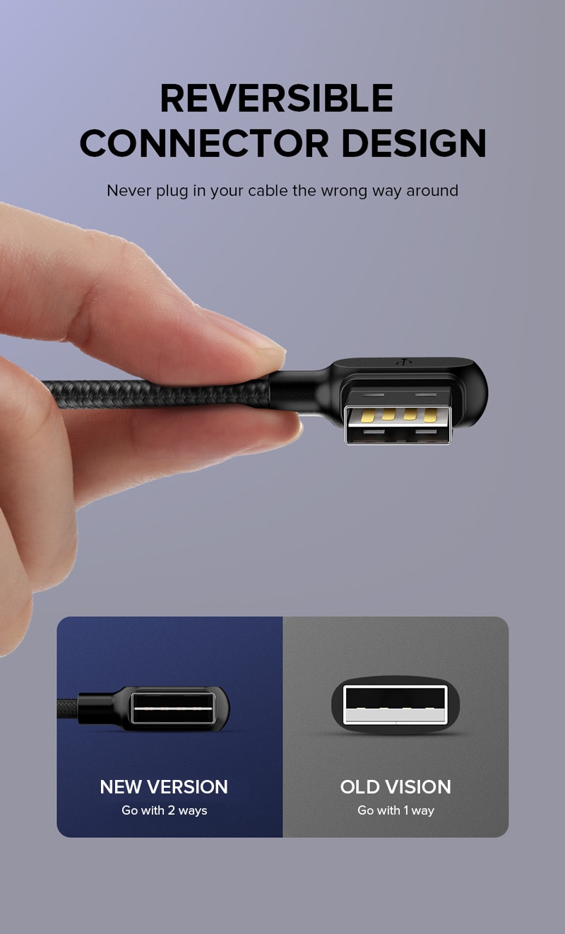 MCDODO 3m 2.4A Fast USB Cable LED Charging Cable