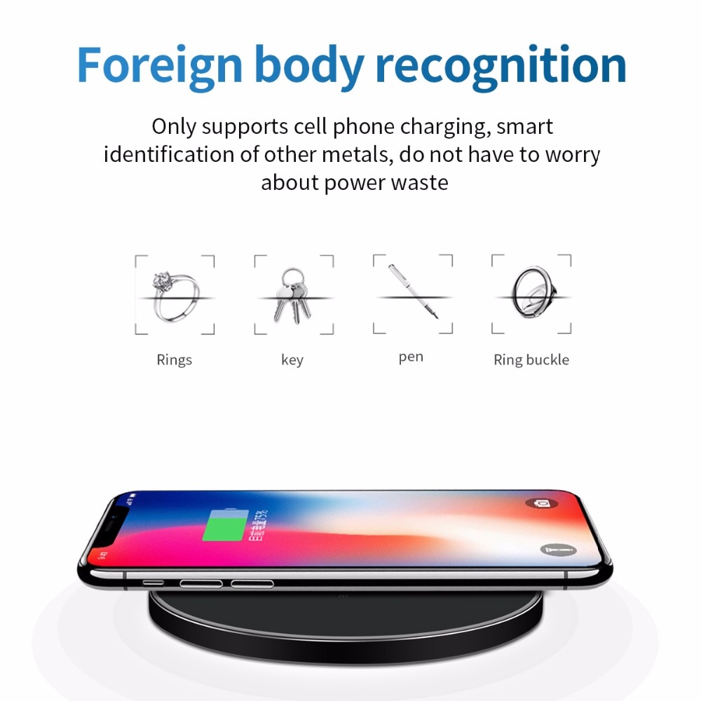 FDGAO 10W Fast Wireless Charger For Samsung Galaxy S10 S9/S9+ S8 Note 9 USB Qi Charging Pad for iPhone 11 Pro XS Max XR X 8 Plus
