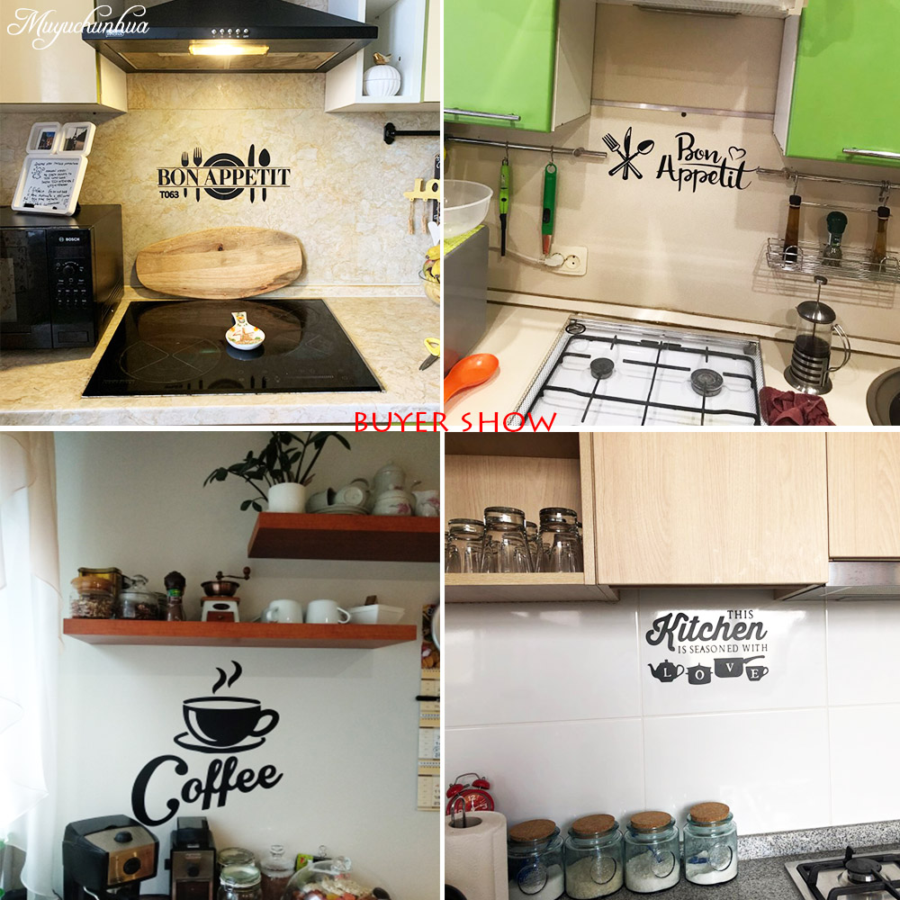 22 Styles Large Kitchen Wall Sticker Home Decor