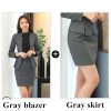 Gray coat and skirt