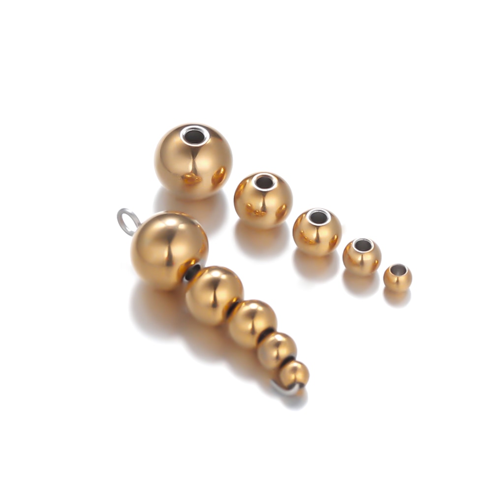 Semitree  Stainless Steel Rose Gold Black Spacer Beads