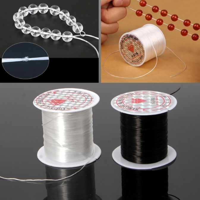 393inch/Roll Strong Elastic Crystal Beading Cord 1mm