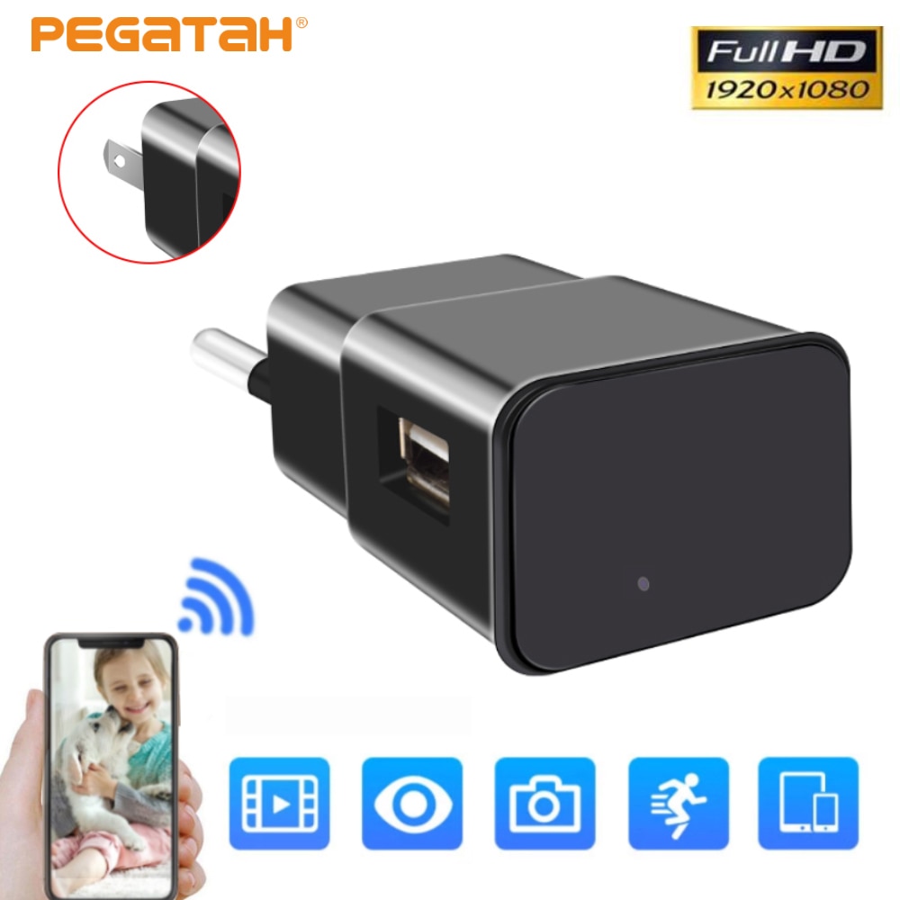 1080P Mini Wifi Camera Wireless USB Plug Wall Charger Camera Portable Camera Security Power Adapter Micro Cam