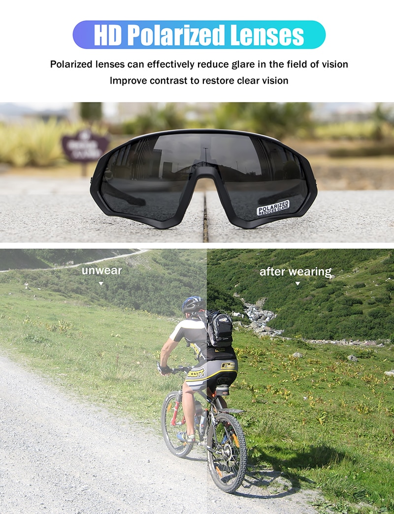 Riding Cycling Sunglasses Mtb Polarized Sports Cycling Glasses Goggles Bicycle Mountain Bike Glasses unisex