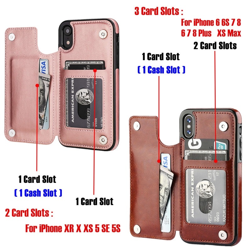 Business Wallet Cases For iPhone 13 Mini 11 12 Pro XS Max XR X Cover Retro Flip Leather Phone Case For iPhone 6S 6 7 8 Plus SE2
