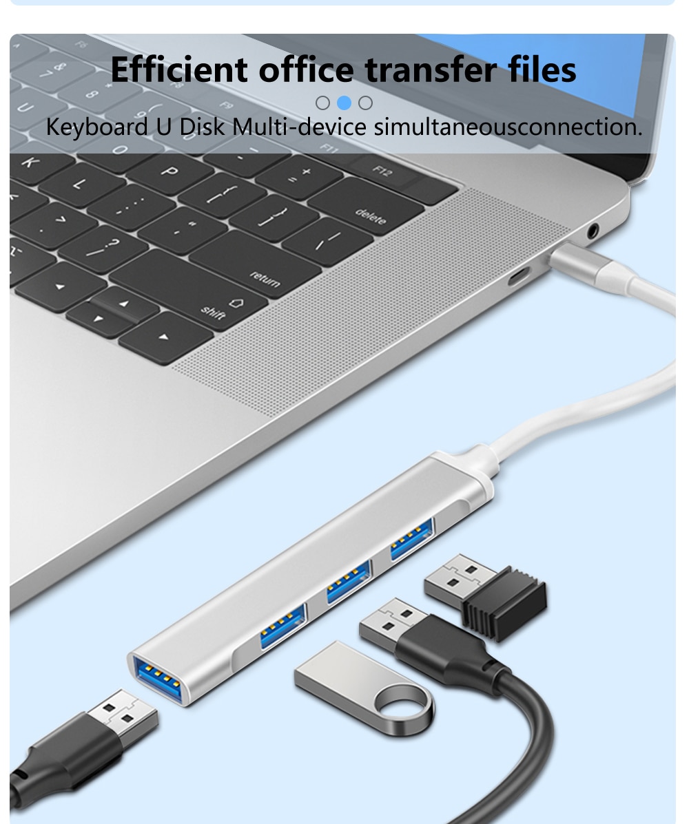 Type C USB C HUB 3.0 3.1 4 Port Multi Splitter Adapter OTG For Lenovo HUAWEI Xiaomi Macbook Pro 15 Air Pro Accessories USB Hub