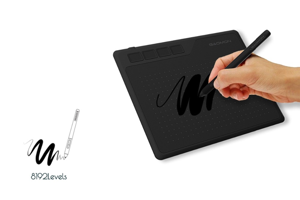 GAOMON S620 6.5 x 4 Inches 8192 Level Battery-Free Pen Support Android Windows Mac Digital Graphic Tablet for Drawing & Game OSU