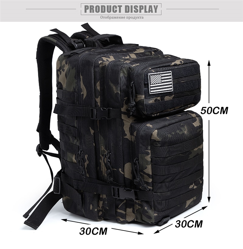 50L Camouflage Army Style Backpack