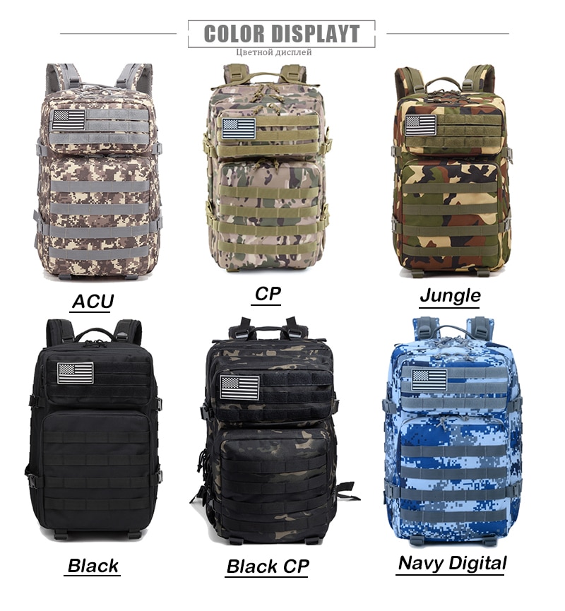 50L Camouflage Army Style Backpack