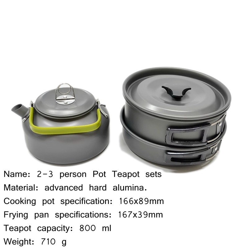 Ultra-light Aluminum Alloy Camping Cookware 3pcs/Set