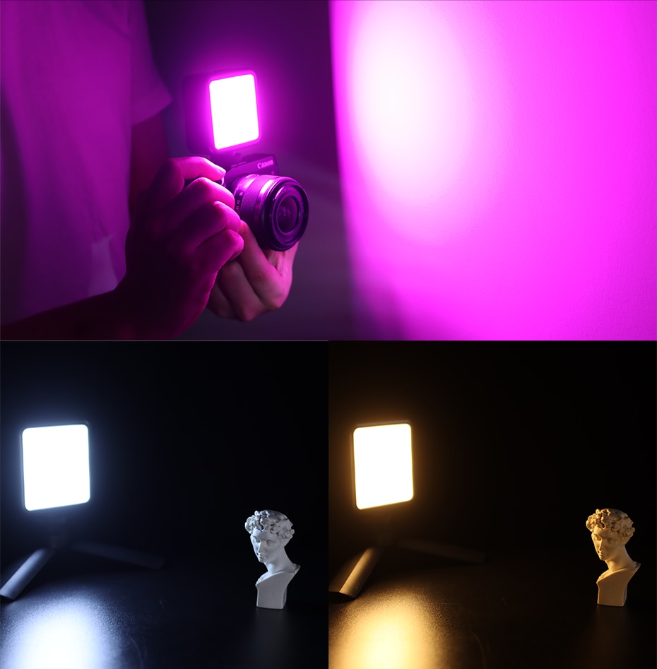 RGB Mini LED Rechargeable Camera Light