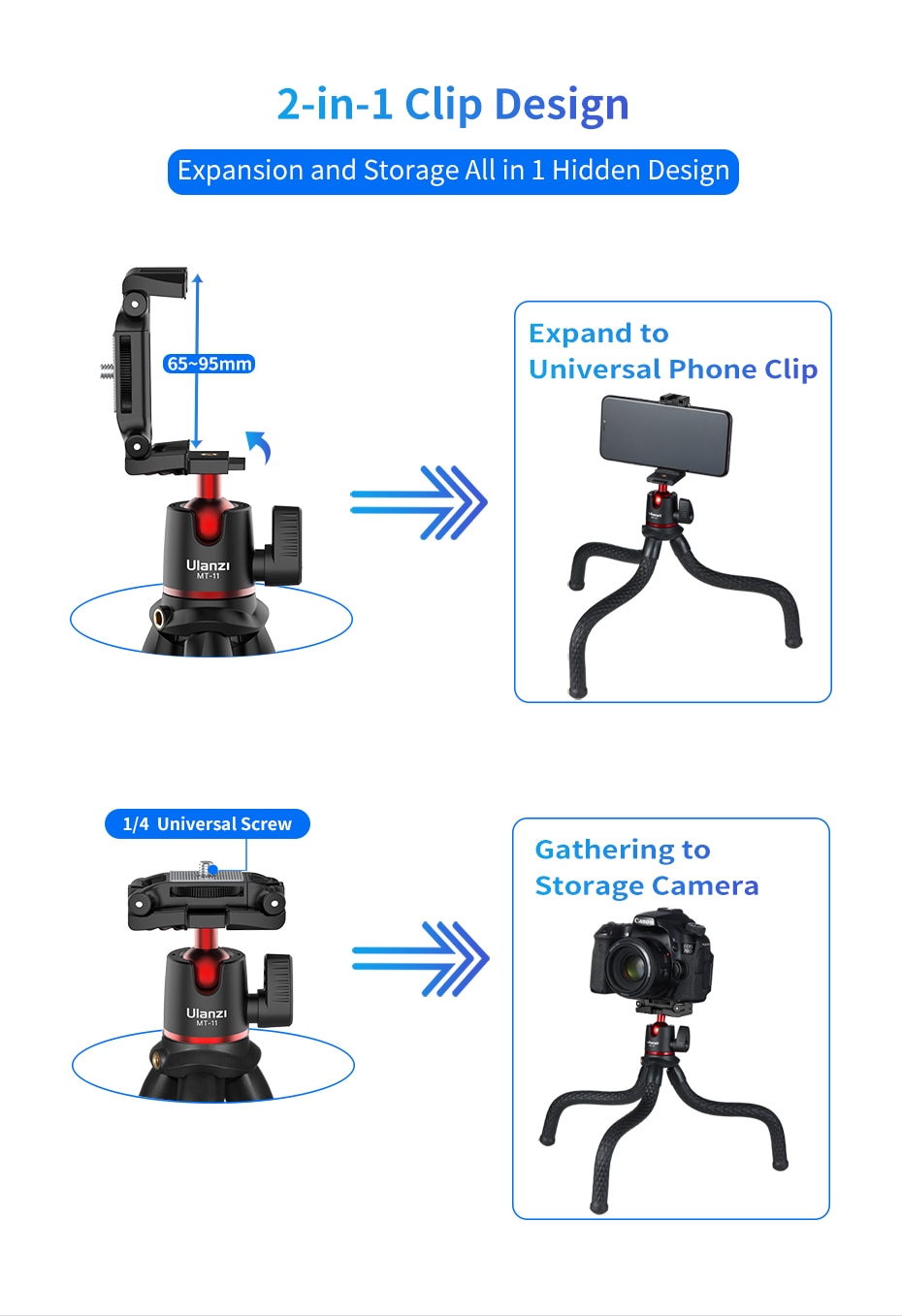 Octopus Flexible Tripod For Phone and Camera