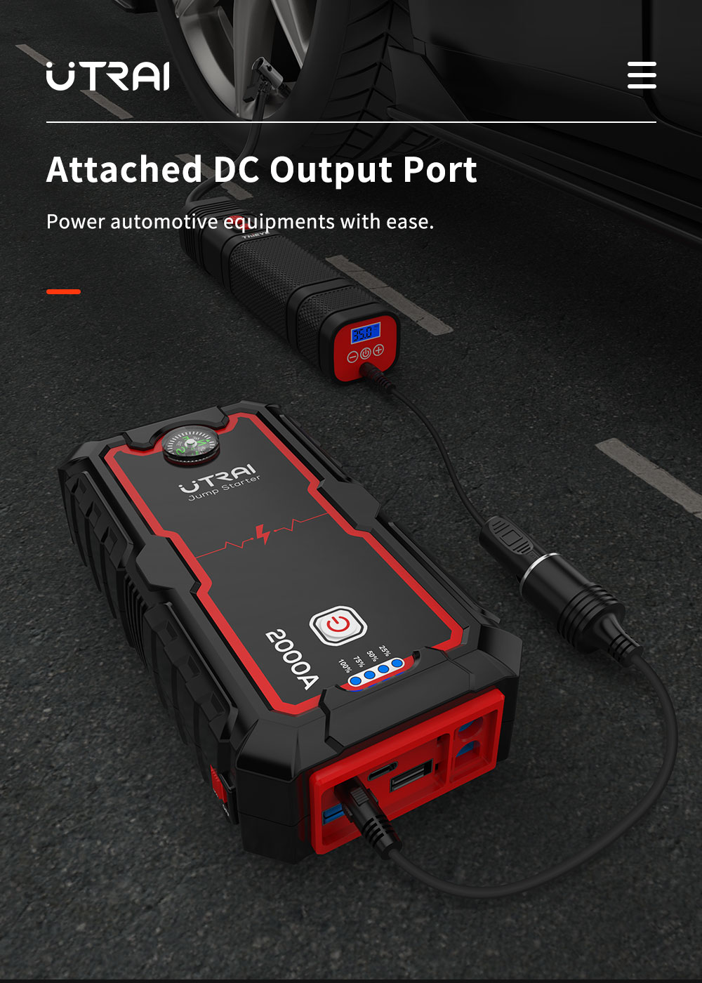 2000A Multifunctional Jump Starter Power Bank