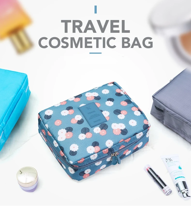 Waterproof Travel Cosmetic Bag - Women's Toiletries Organizer