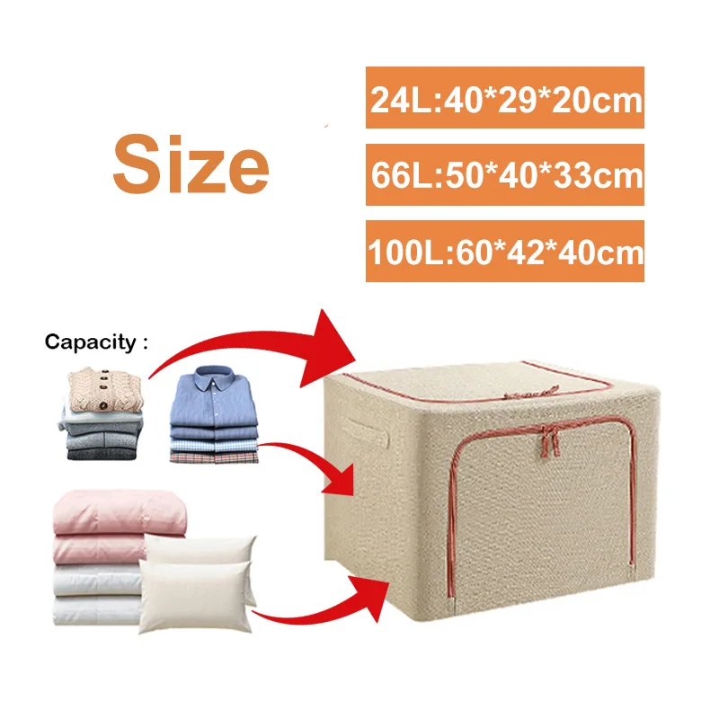 Foldable Storage Organizers - Large Capacity Closet Storage Box for Clothes, Blankets, and Quilts