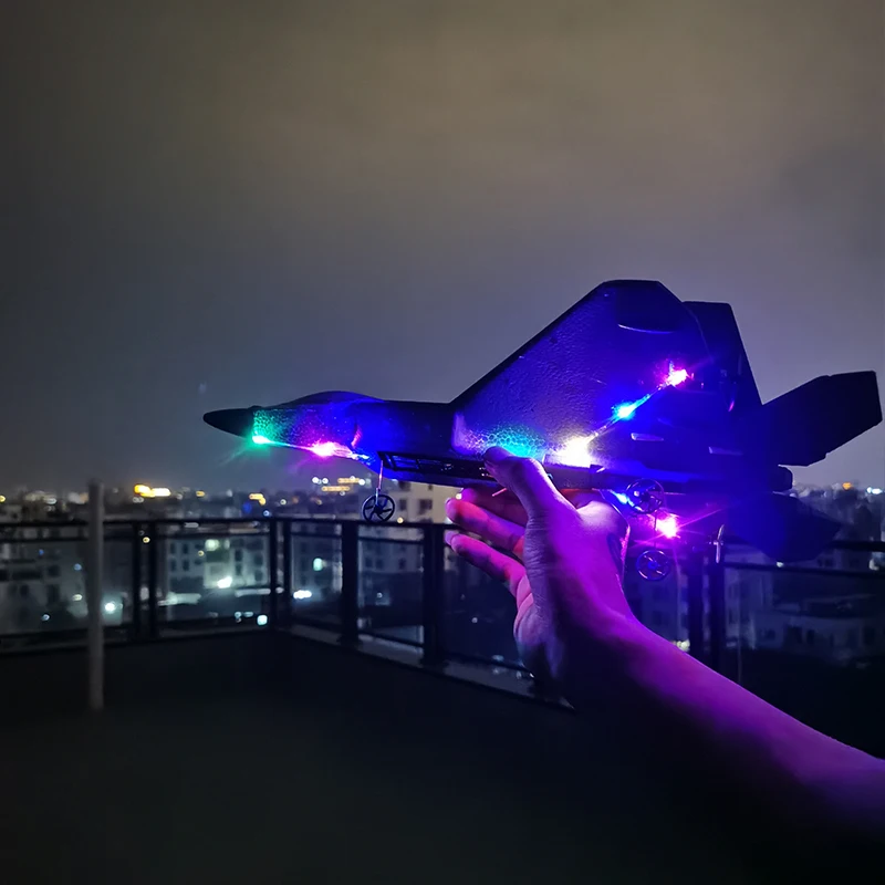 2024 New F22S 2.4G 3CH 3D6G RC Airplane Raptor F22 Warplane WLtoys A180 Upgrade Version LED Light With Gyroscope Out Door Toys