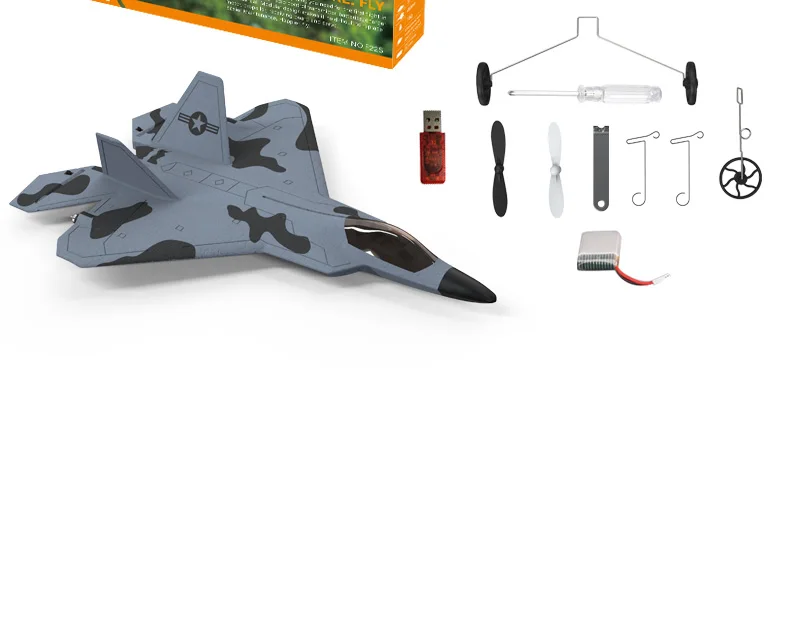 2024 New F22S 2.4G 3CH 3D6G RC Airplane Raptor F22 Warplane WLtoys A180 Upgrade Version LED Light With Gyroscope Out Door Toys