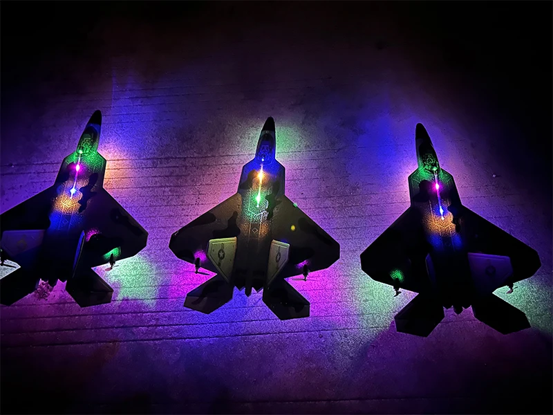 2024 New F22S 2.4G 3CH 3D6G RC Airplane Raptor F22 Warplane WLtoys A180 Upgrade Version LED Light With Gyroscope Out Door Toys