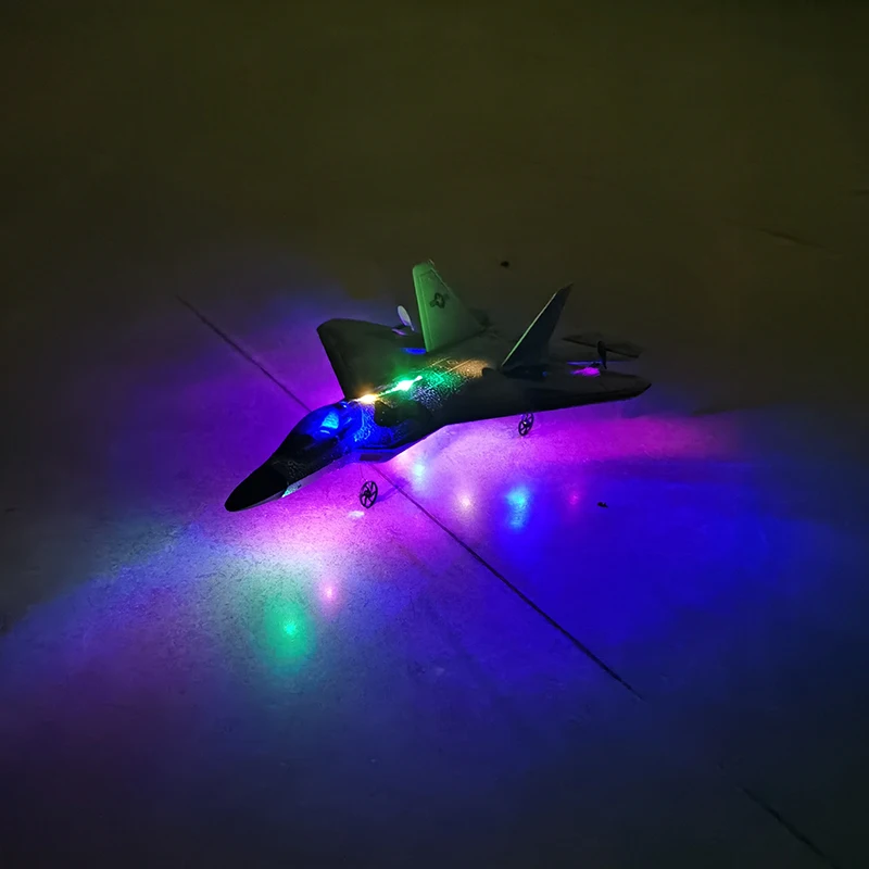 2024 New F22S 2.4G 3CH 3D6G RC Airplane Raptor F22 Warplane WLtoys A180 Upgrade Version LED Light With Gyroscope Out Door Toys