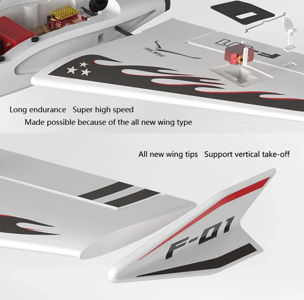 HEE WING F-01 ULTRA DELTA WING 690MM EPP RC AIRPLANE-KIT/PNP For Adults