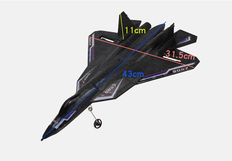 RC SU-35 Foam Glider – 2.4G Radio Control Fighter Jet Toy for Kids