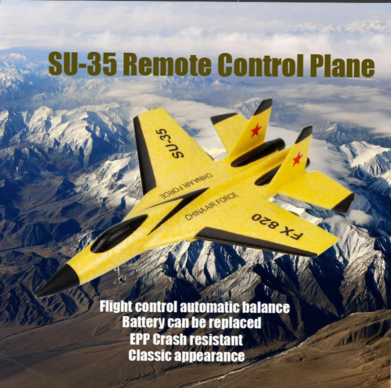 RC SU-35 Foam Glider – 2.4G Radio Control Fighter Jet Toy for Kids