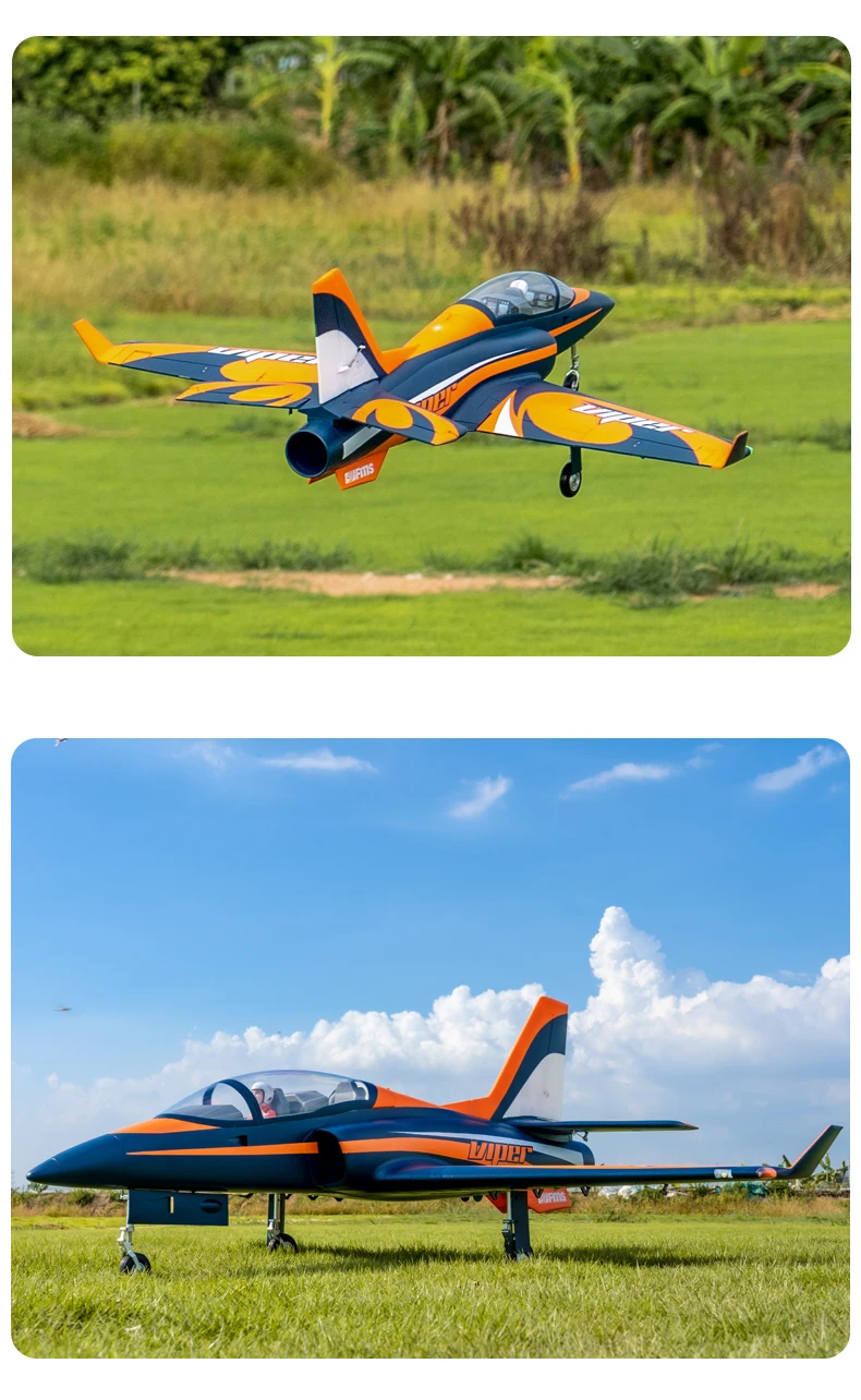 FMS 90mm Super Viper PNP EDF Jet – 1400mm Giant RC Airplane with Flap Wings