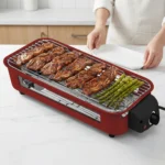 Smokeless Electric Grill - Non-Stick Portable Griddle for Indoor BBQ & Parties