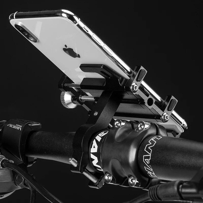 ROCKBROS CNC Aluminum Motorcycle Phone Holder - Shockproof Bike Mount - Image 2
