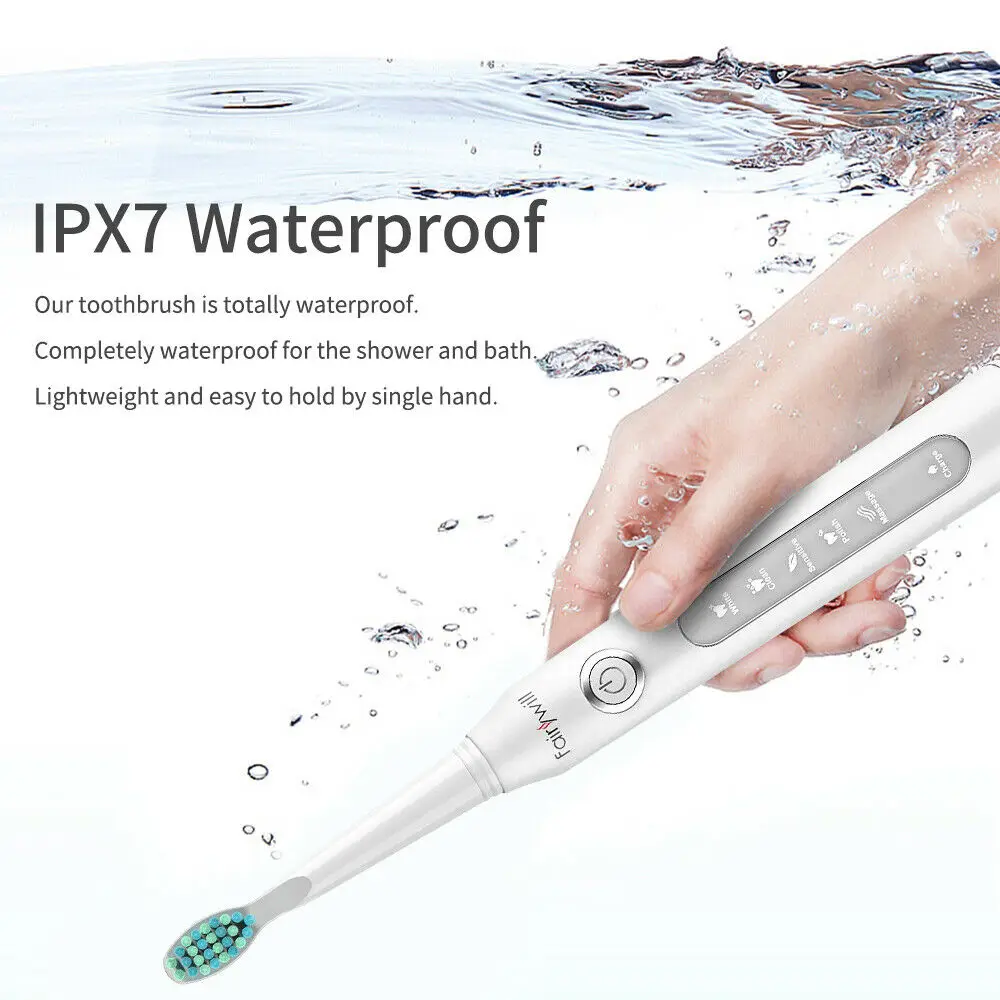 Fairywill Sonic Electric Toothbrush – USB Rechargeable, Waterproof, with Replacement Heads - Image 3