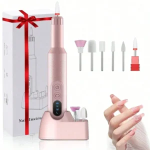 Cordless Electric Nail Drill Kit - Portable Manicure & Pedicure Tool with 12 Bits