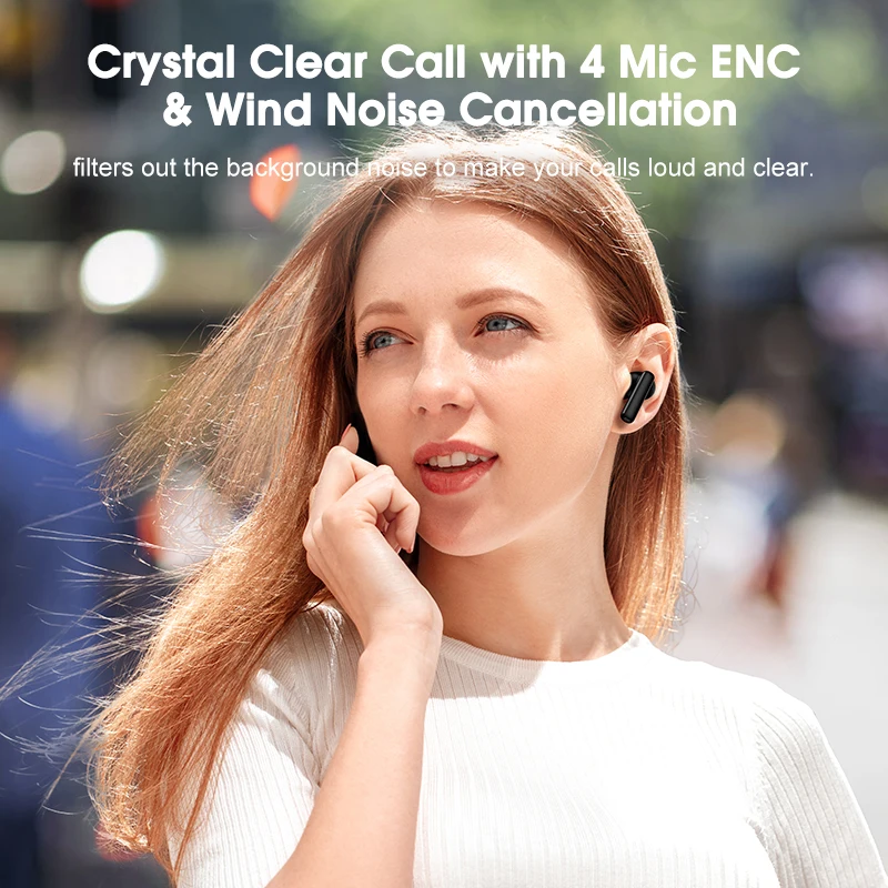 QCY T13 ANC Wireless Earbuds - 28dB Active Noise Cancelling, Bluetooth 5.3, Clear Calls - Image 3