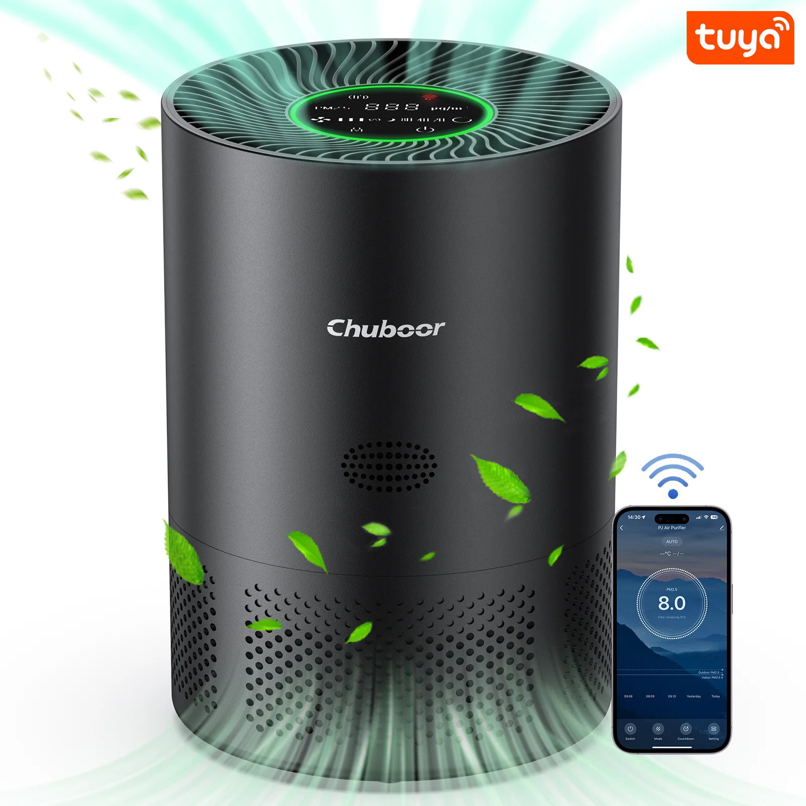 Chuboor PJ01 Air Purifier for Home Allergies in Bedroom Covers Up to 360 ft² H13 Filter Effectively Removes Odors Smoke And Dust - Image 8