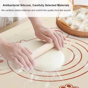 Silicone Pastry Mat - Extra Large Non-Stick Dough Rolling Mat with Scraper