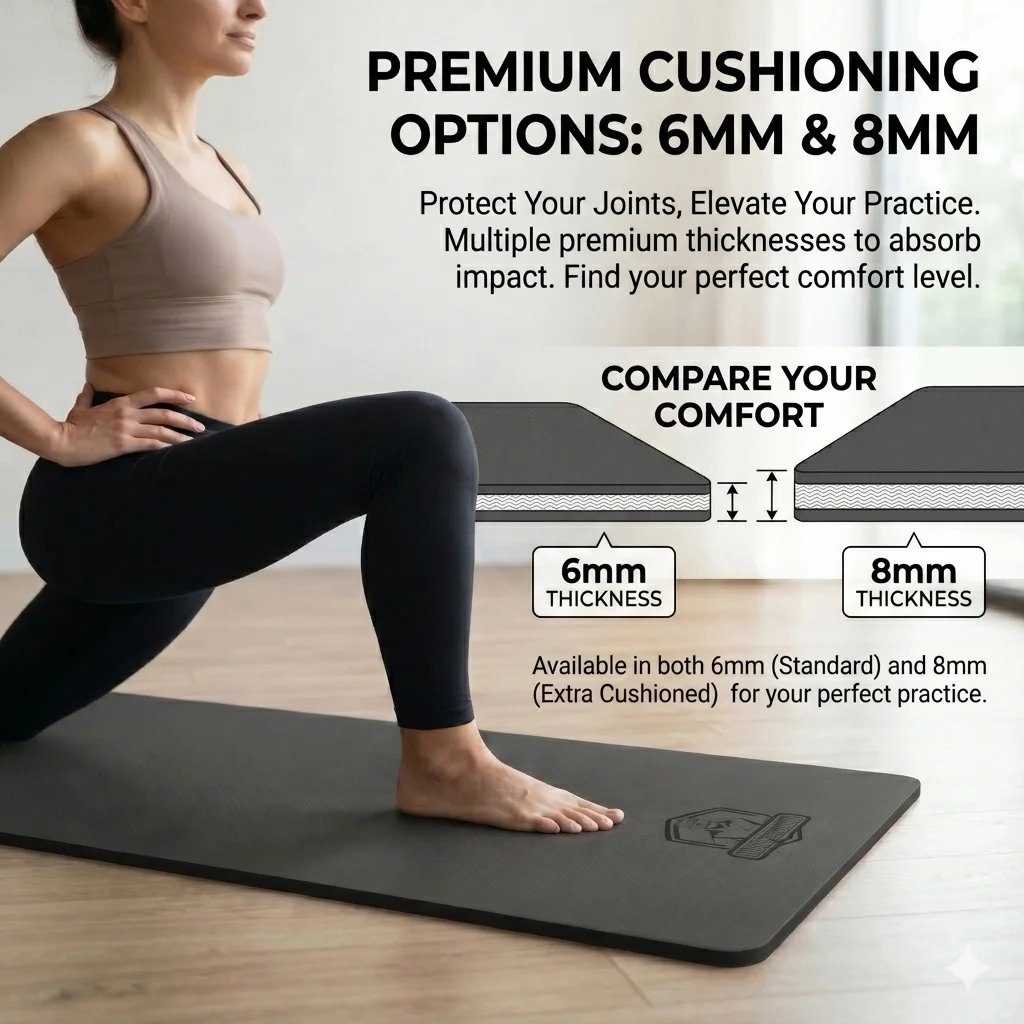 Extra Large Yoga Mat - 72"x48" TPE 6mm Non-Slip, 2-Person Size with Carry Bag - Image 4