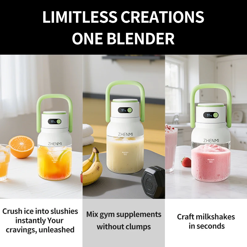 Portable Blender for Shakes & Smoothies - 33oz Cordless USB Rechargeable, BPA-Free - Image 4