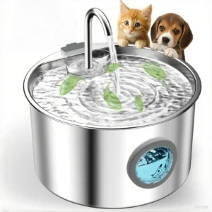 Stainless Steel Automatic Cat Water Fountain - 108oz Pet Drinking Dispenser