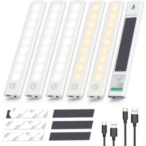 Rechargeable LED Motion Sensor Cabinet Lights - Wireless Closet & Kitchen Lighting
