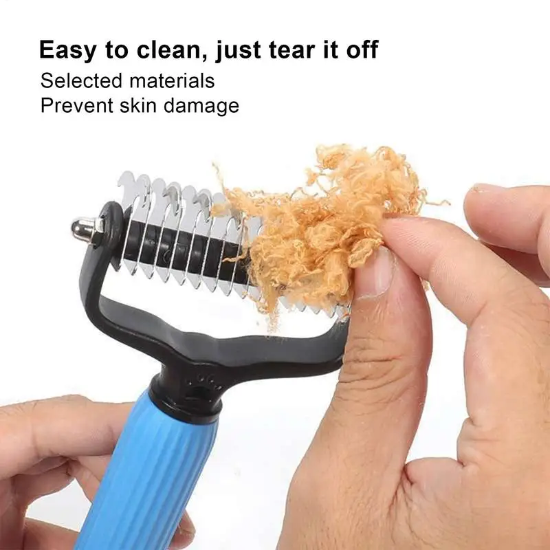 Pet Undercoat Rake - Deshedding Brush for Dogs & Cats, Long/Short Hair - Image 2