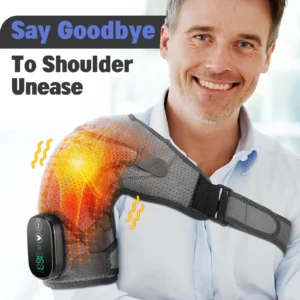 Electric Shoulder Heating Pad - 3-Speed Vibration Massager with Heat Therapy