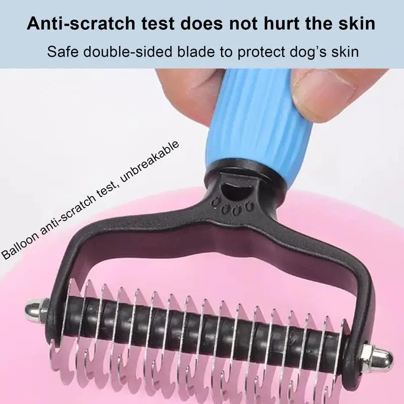 Pet Undercoat Rake - Deshedding Brush for Dogs & Cats, Long/Short Hair - Image 4