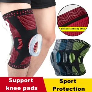Compression Knee Sleeves (2-Pack) - Anti-Slip Support for Sports & Pain Relief