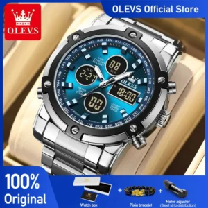 OLEVS Men's Multifunctional Watch - Waterproof, Luminous, Alarm, Fashion Dress
