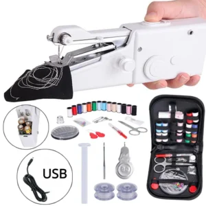 Portable Handheld Sewing Machine - Cordless, Battery Powered, with Accessory Kit