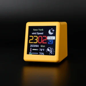 Smart Weather Clock - WiFi Digital Photo Album Display, Desktop Weather Station