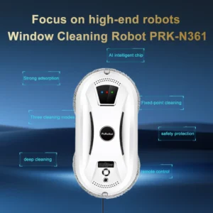 Ultra-Thin Robotic Window Cleaner - Remote Control Automatic Glass Cleaning Robot