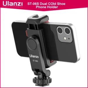Ulanzi Vertical Phone Mount Tripod with Cold Shoe for Mic & Light - Vlogging Holder