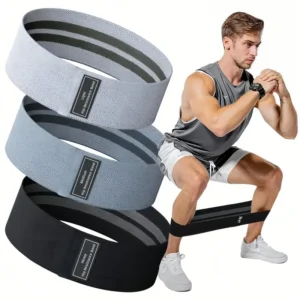 Fabric Booty Resistance Bands Set (3 Pack) - Hip & Glute Workout Bands
