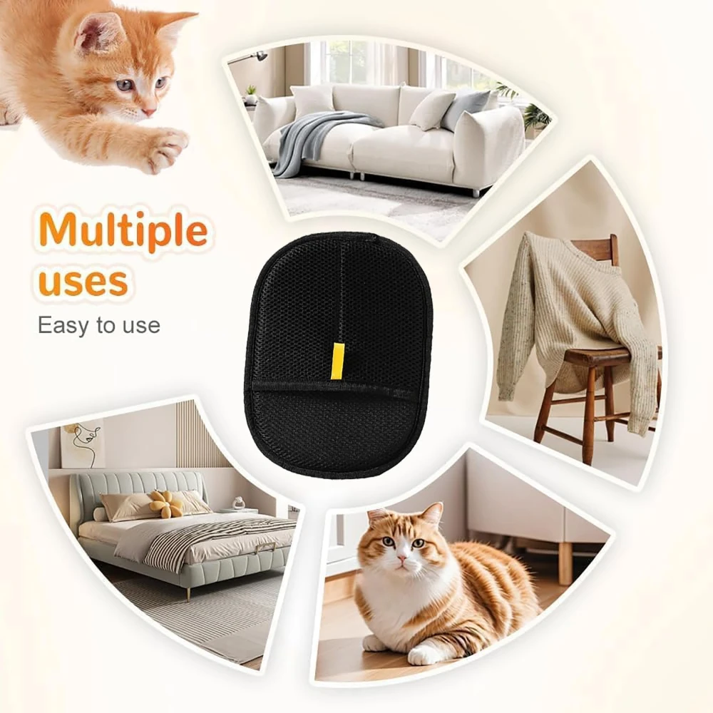 Pet Hair Remover Glove - Washable Grooming & Deshedding Mitt - Image 2